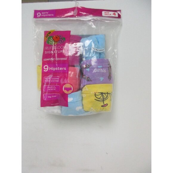 Girl's Fruit Of The Loom Signature 8 Pair Boy Short Panties Multi Color Size 4 - Picture 1 of 2
